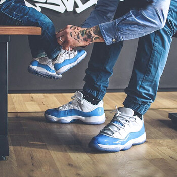耐克（NIKE）籃球鞋AJ11白北卡男528895-106 