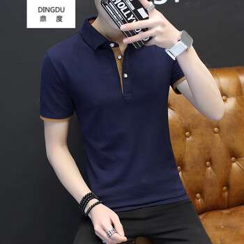 鼎度（DINGDU） 短袖 男士T恤 藍橙808 XL，L，XXL，M，XXXL