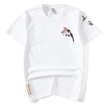街派一族（jiepaiyizu） 短袖 男士T恤 白色 S，XL，L，加大，M，XXL，XXXL