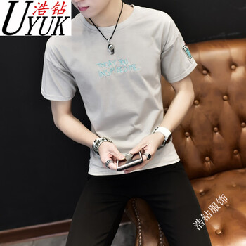 UYUK 無袖 男士T恤 可樂灰色 XL，L，XXL，M