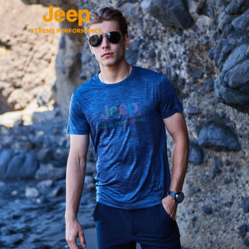 Jeep（吉普） 短袖 男士T恤 灰藍色 