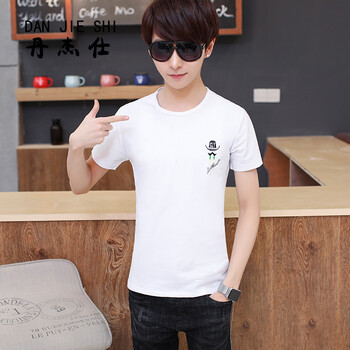 丹杰仕（DANJIESHI） 短袖 男士T恤 白色 XL，L，M，XXXL，XXL