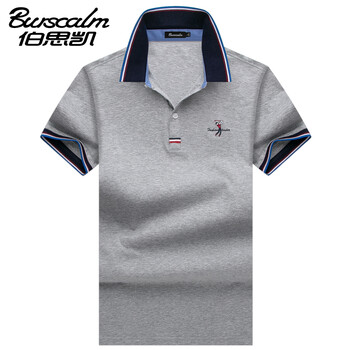 伯思凱（Burscalm） 短袖 男士T恤 灰色 XL，L，XXXL，M，XXL