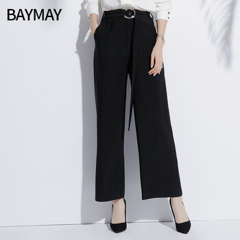 BAYMAY 高腰  女 長(zhǎng)褲 休閑褲