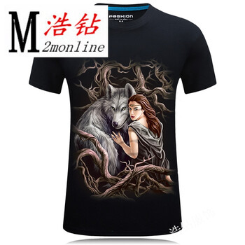 古萊登（GODLIKE） 短袖 男士T恤 美女狼 XL，L，M