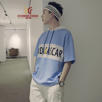 C2潮朝（C2 CHAOZHAO） 短袖 男士T恤 藍(lán)色a003HT016 XL，L，M，XXL