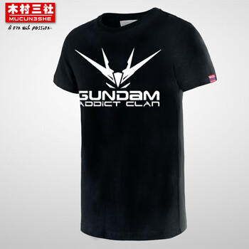 木村三社（MuCunSanShe） 短袖 男士T恤 黑色/03高達 