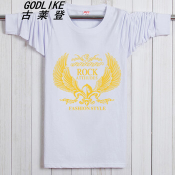 古萊登（GODLIKE） 長袖 男士T恤 金翅白色 XL，L，XXXL，XXL