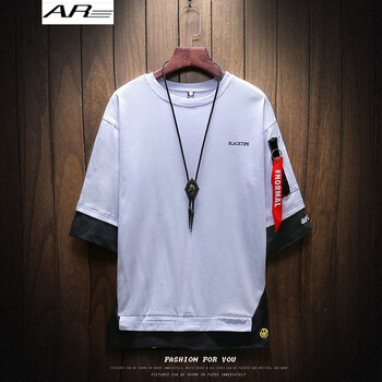 AR 七分袖 男士T恤 白色 S，XL，L，M，XXXL，XXL