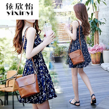 依欣怡（Yixinyi） 純色 綁帶 連衣裙