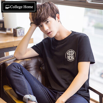 Collegehome 短袖 男士T恤 黑色 
