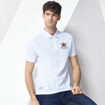 七匹狼（SEPTWOLVES）  男士T恤 本白 