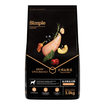 伯納天純 羊肉口味全階段狗糧 火雞&南瓜3kg