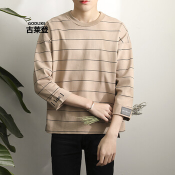 古萊登（GODLIKE） 七分袖 男士T恤 卡其色 XL，L，M，XXL，XXXL