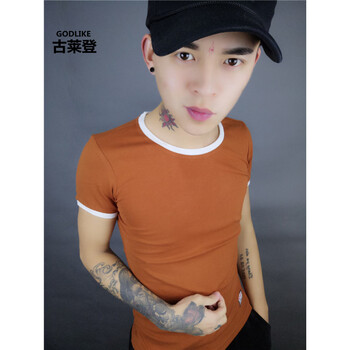 古萊登（GODLIKE） 短袖 男士T恤 8103深棕色 S，XL，L，XXXL，M，XXL