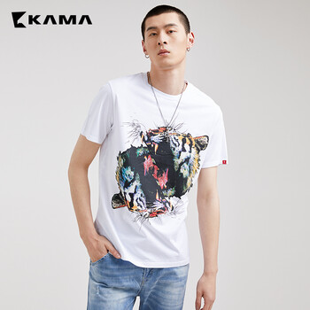 卡瑪（KAMA） 短袖 男士T恤 白色 