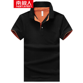 南極人（Nanjiren） 短袖 男士T恤 黑橙 XL，L，M，XXXL，XXL