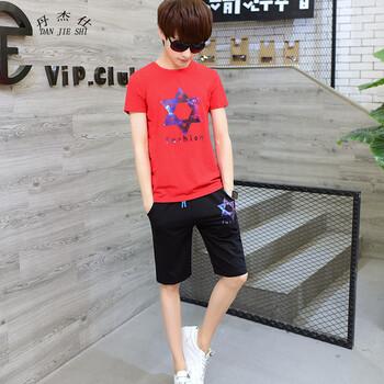 丹杰仕（DANJIESHI） 短袖 男士T恤 紅色 XL，L，XXL，M，XXXL