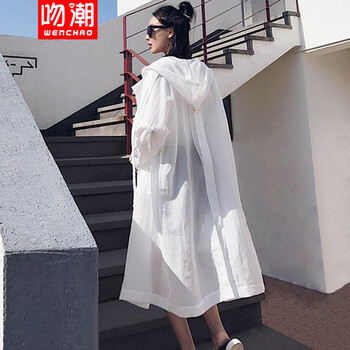 吻潮 連帽 長(zhǎng)袖 女 短外套 綁帶