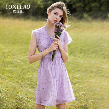 洛詩琳（LUXLEAD） 碎花 荷葉邊，印花 連衣裙