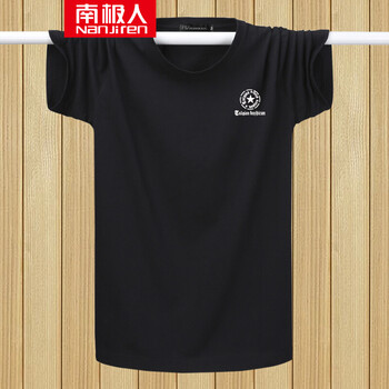 南極人（Nanjiren） 短袖 男士T恤 五星黑色 S，XL，L，XXL，XXXL，M