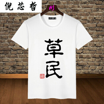 倪芯哲（N.XINZHE） 短袖 男士T恤 草民 M