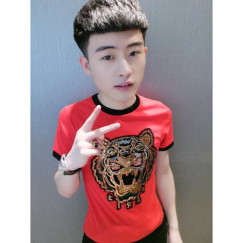 古萊登（GODLIKE） 短袖 男士T恤 紅色 S，XL，L，XXL，M，XXXL