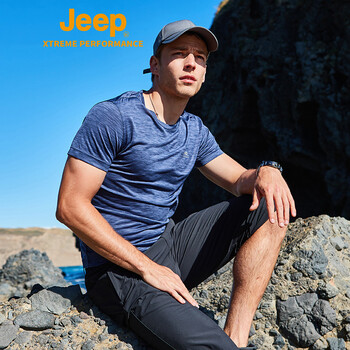 Jeep（吉普） 短袖 男士T恤 灰藍 
