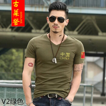 古萊登（GODLIKE） 短袖 男士T恤 V2綠色 XL，L，M，XXL