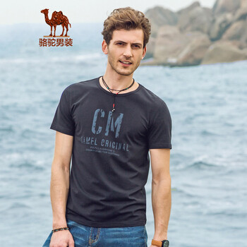 駱駝（CAMEL） 短袖 男士T恤 黑色 XL，L，M，XXL，XXXL