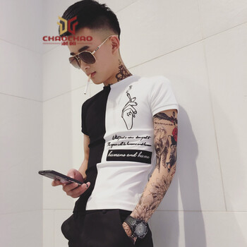C2潮朝（C2 CHAOZHAO） 短袖 男士T恤 黑色 S，XL，L，XXXL，XXL，M
