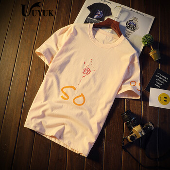 UYUK 短袖 男士T恤 D65粉色 XL，L，XXXL，XXL，M