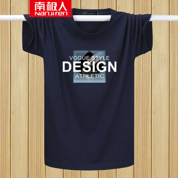 南極人（Nanjiren） 短袖 男士T恤 羽毛深藍(lán) S，XL，L，XXXL，M，XXL