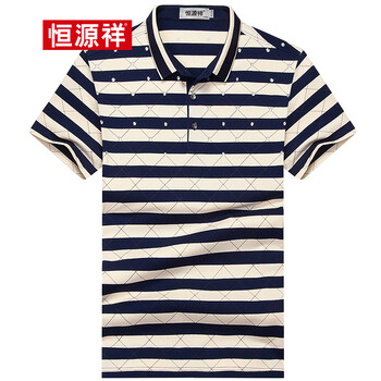 恒源祥 短袖 男士T恤 51HD1735藏青 