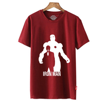 長(cháng)江萬(wàn)里（CHANGJIANGWANLI） 短袖 男士T恤 棗紅色剪影鋼鐵俠 