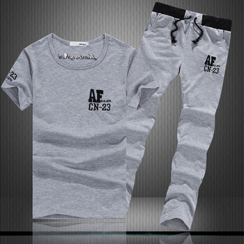 丹杰仕（DANJIESHI） 短袖 男士T恤 灰衣灰褲 XL，L，M，XXXL，XXL