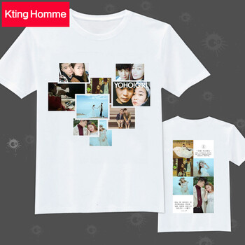 KtingHomme 短袖 男士T恤 童裝純白T+前后印 S，XL，L，XXL，XXXL，M