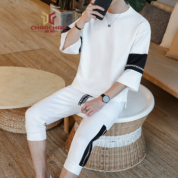 C2潮朝（C2 CHAOZHAO） 七分袖 男士T恤 白色(16款) XL，L，XXL，XXXL，M