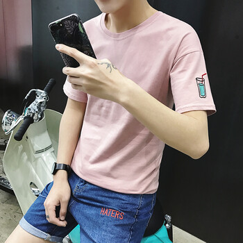 丹杰仕（DAN JIE SHI） 短袖 男士T恤 909粉紅色 