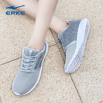 鴻星爾克（ERKE）跑步鞋淺灰/正白（網(wǎng)面） 35，36，37，38，39，40