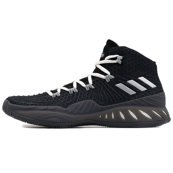阿迪達(dá)斯（Adidas）籃球鞋BW0985 黑灰高幫 41