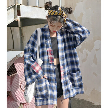 棉肯  長(zhǎng)袖 女 短外套 拼接
