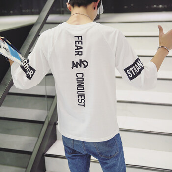 丹杰仕（DAN JIE SHI） 七分袖 男士T恤 印花白色 S，XL，L，M，XXL
