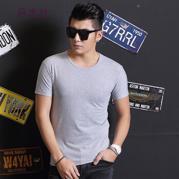 丹杰仕 短袖 男士T恤 灰色 XL，L，M