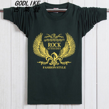 古萊登（GODLIKE） 長(zhǎng)袖 男士T恤 金翅墨綠 XL，L，XXXL，XXL