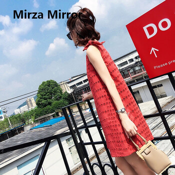 蜜莎蜜拉（Mirza Mirror） 純色 蝴蝶結 連衣裙
