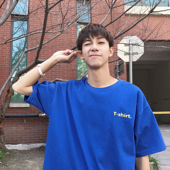 C2潮朝（C2 CHAOZHAO） 短袖 男士T恤 藍(lán)色 S，XL，L，M