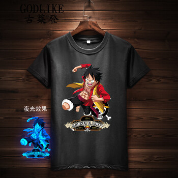 古萊登（GODLIKE） 短袖 男士T恤 路飛5黑 