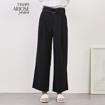 艾諾絲雅詩(shī) 高腰 闊腳褲 女 長(cháng)褲 休閑褲