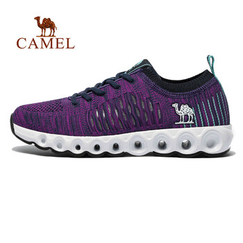 駱駝（CAMEL）跑步鞋熒光閃電紫/藏藍(lán) 男款A(yù)812303725 